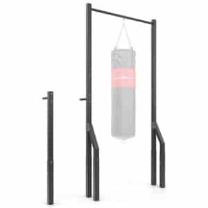 Pull-up bar med boksebold-holder og korte dip-stænger