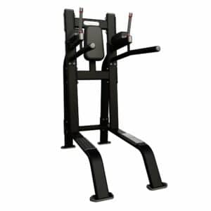 Nautilus Inspiration Leg Raise/Dip station med divergerende dip bars og polstrede puder, sort, 168 cm høj